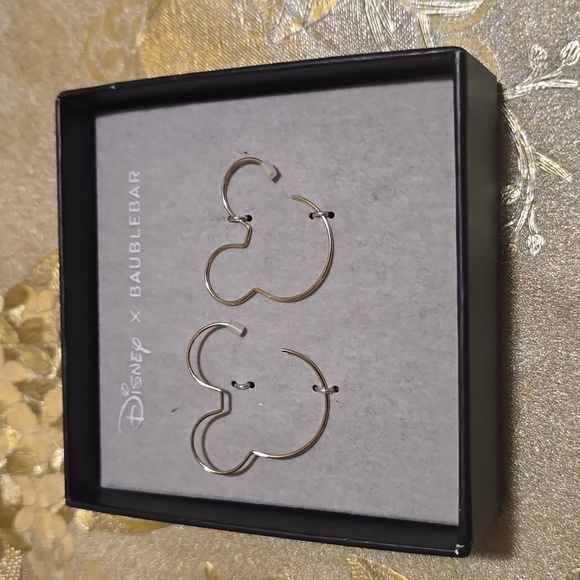 Disney x Baublebar Mickey Mouse Hoop Earrings - Picture 2 of 6